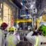 Tehnicieni SIMIC S.p.A. în echipament de protecție executând o operațiune de ridicare și poziționare de precizie a unui component industrial de 340 kg în interiorul instalației ITER, utilizând un sistem de ridicare WLL 12t